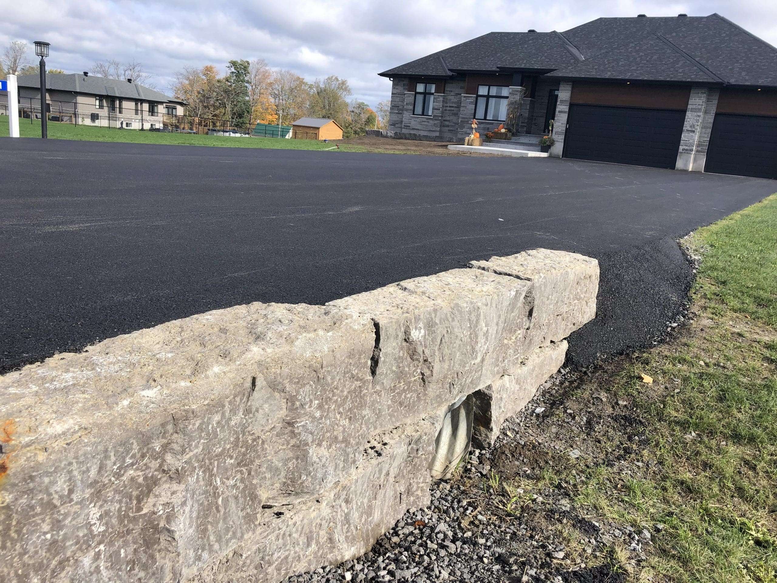 Freshly Sealed Asphalt Driveway