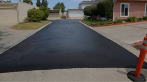 Freshly Paved Asphalt Driveway