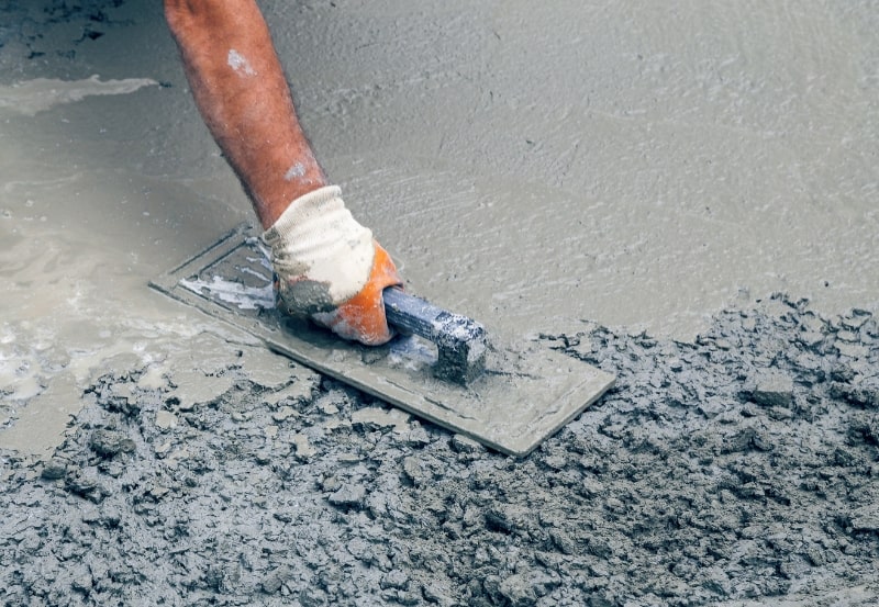 Paving contractor levelling concrete