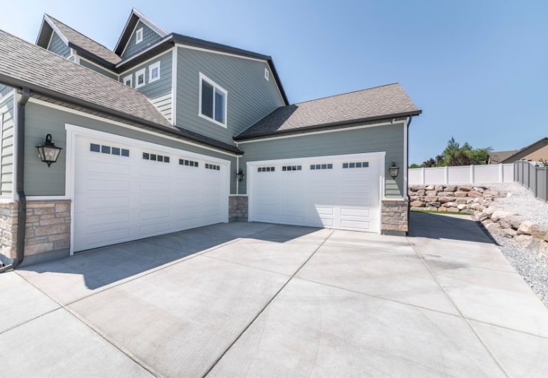 Newly refinished driveway