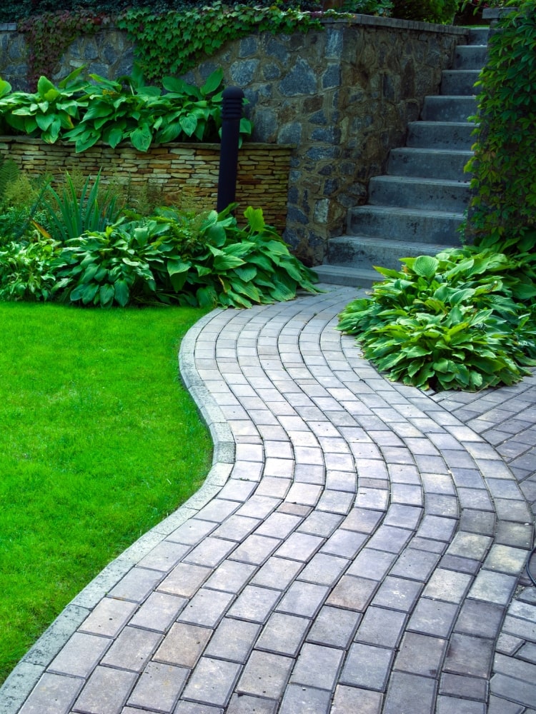 interlock stone garden pathway