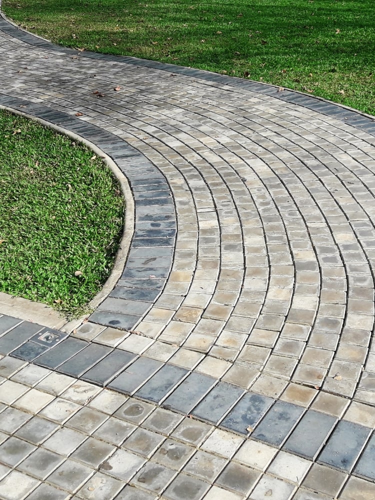 interlocking stone pathway