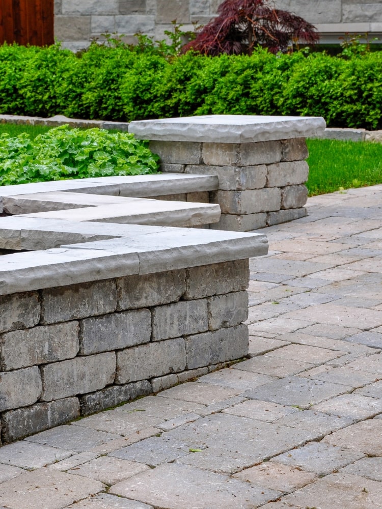 interlocking stone seating