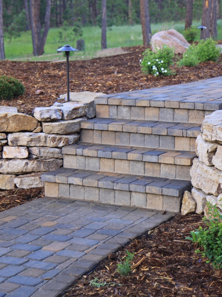 interlocking stone stairs